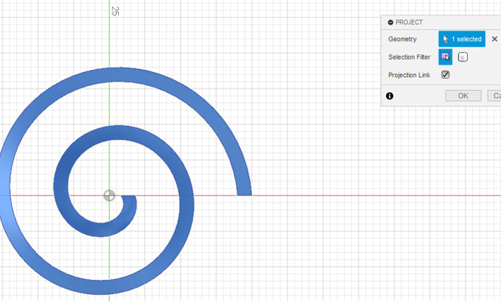 Projecting the spiral